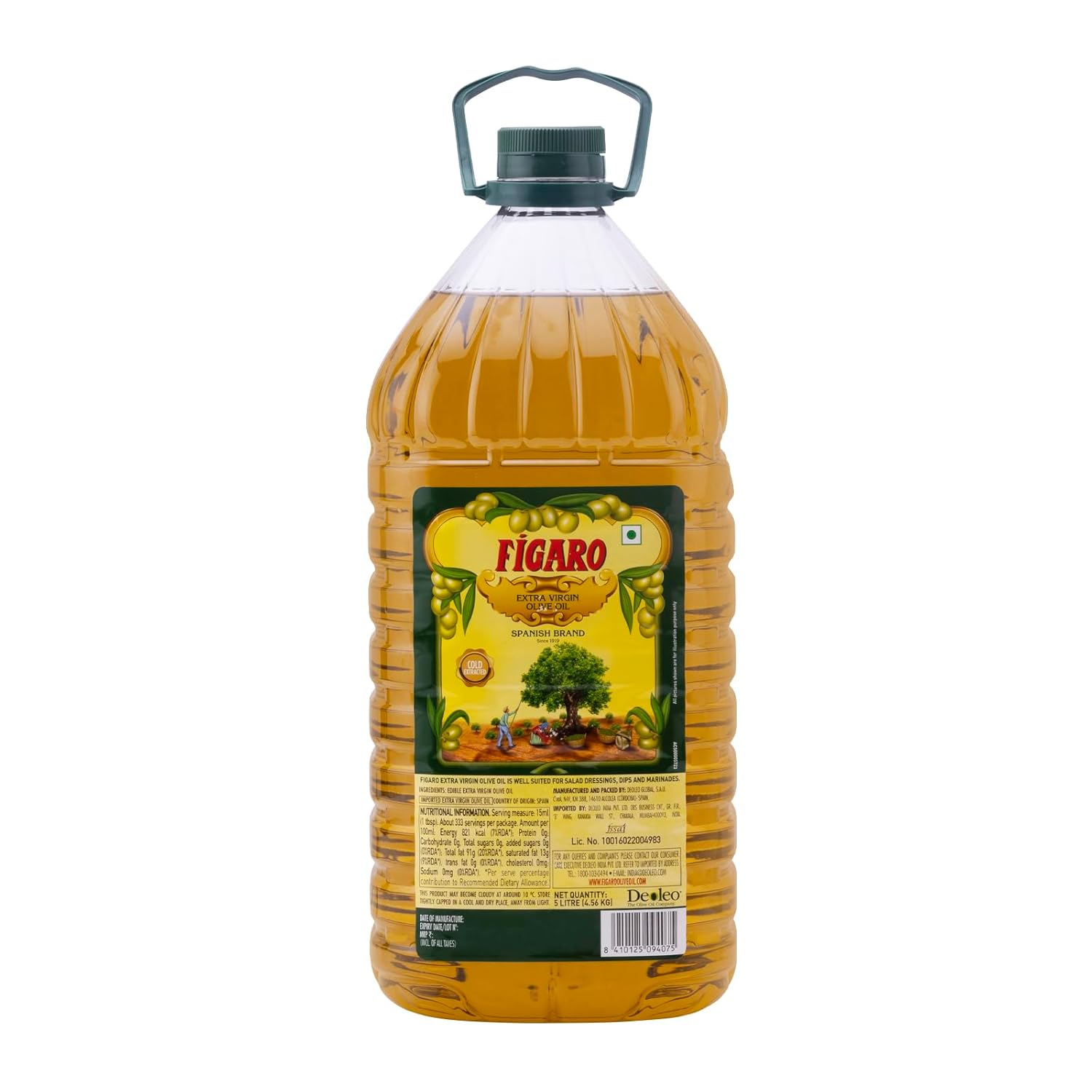 Figaro 1 Extra Virgin Olive Oil, 5 L — Picual, Hojiblanca from Andalusia