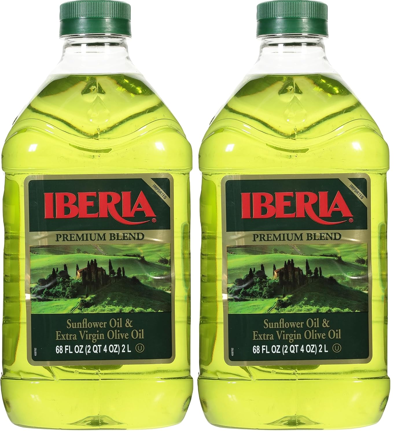 Iberia Premium Blend Sunflower Oil & Extra Virgin Olive Oil, 68 Fl Oz (Pack of 2) — Sunflower & extra virgin olive blend from Mediterranean extra virgin blended with sunflower oil, bottled in the USA
