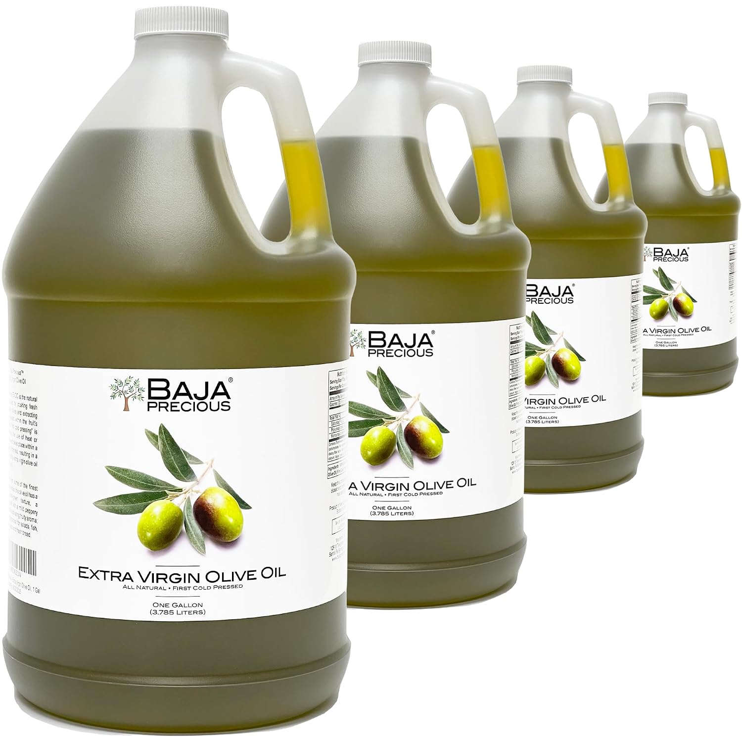 Baja Precious Extra Virgin Olive Oil, Case of 4 x 1 Gallon Jugs — Mission-style blend from Baja California