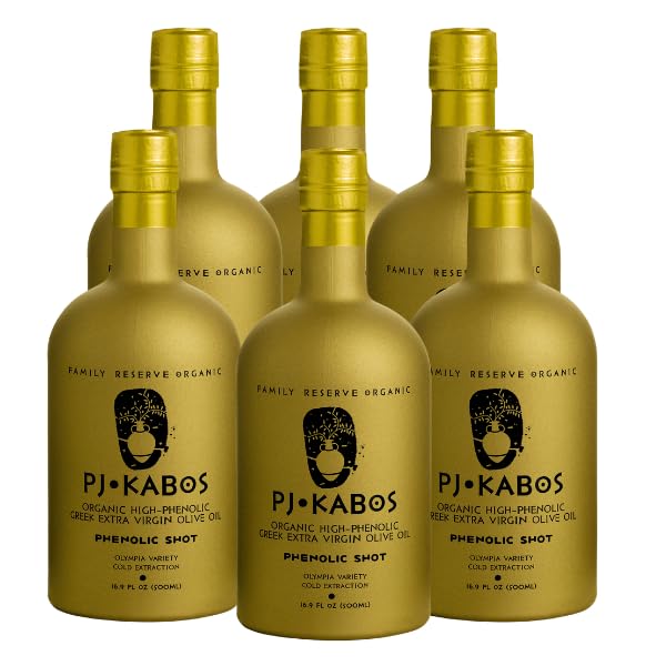 P.J. KABOS 2025/26 Harvest Family Reserve Organic — Phenolic Shot, 6 Pack — Koroneiki, Olympia from Kalamata, Messenia, Peloponnese